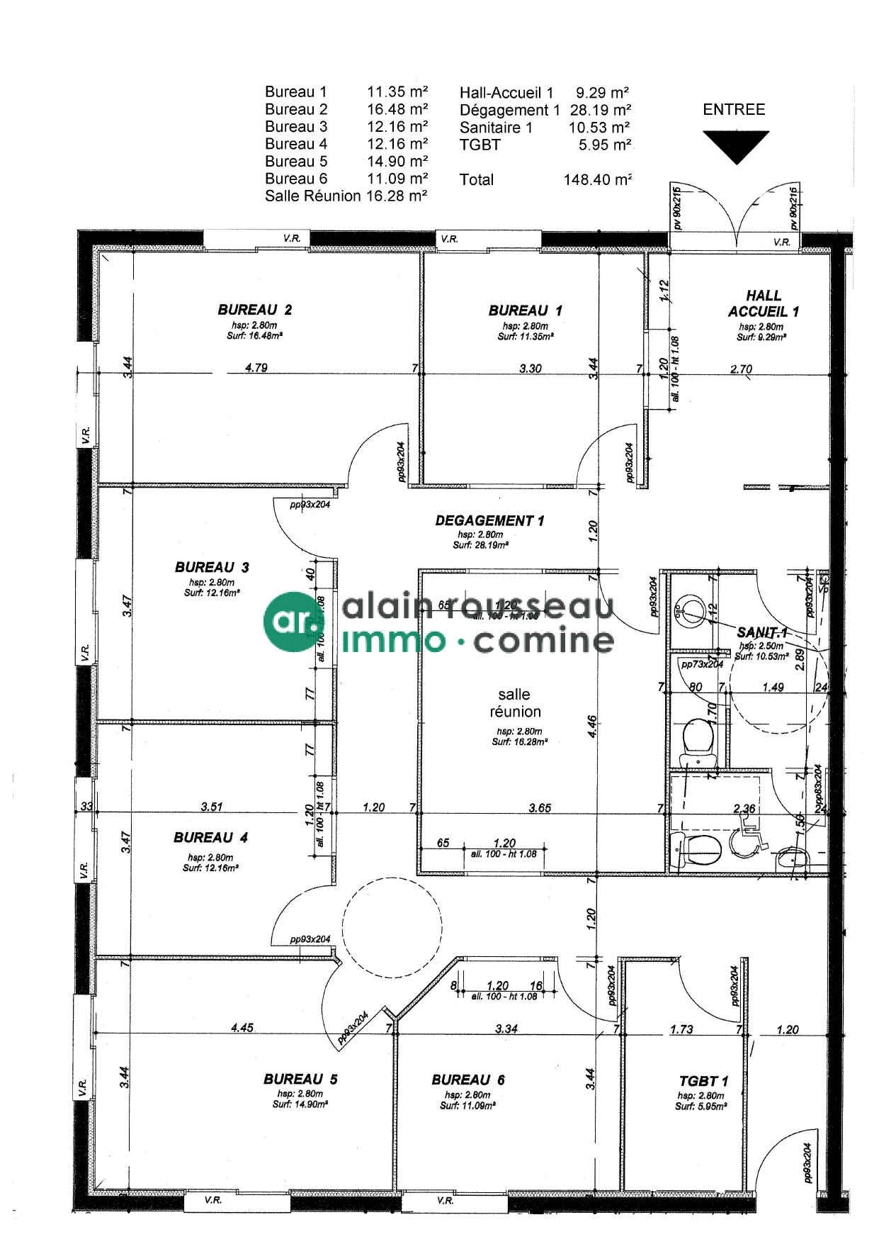 Bureaux 148m² – Cholet