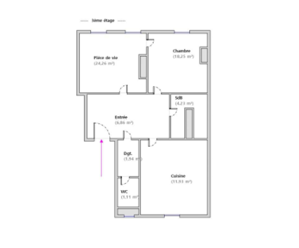 Appartement 68m² – 
ANGERS